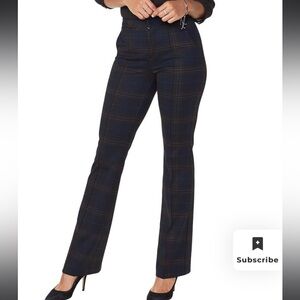 🖤💙🆕 NYDJ Oaklan Plaid Slim Leg Trouser